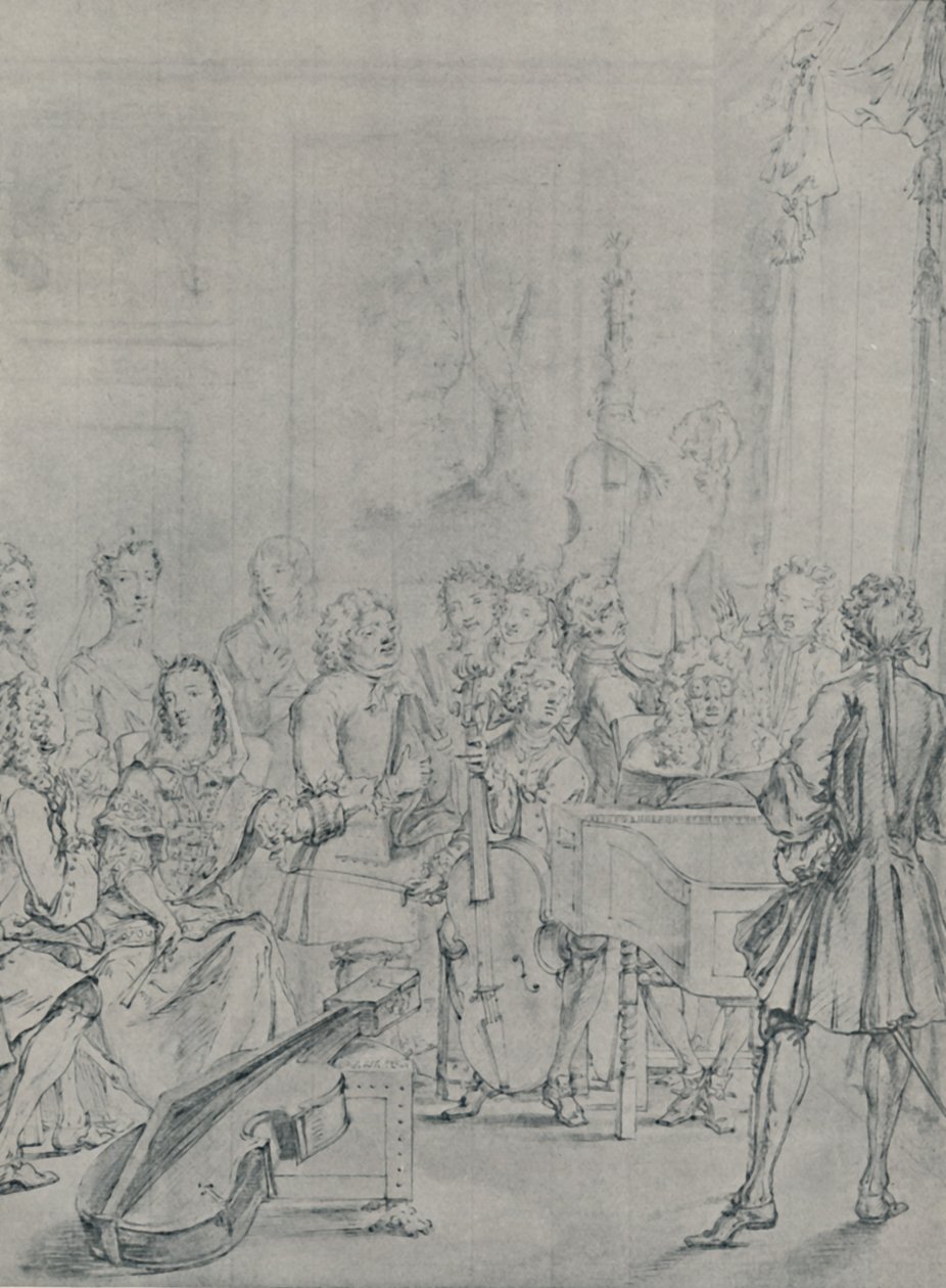 Koncert w domu szlacheckim, 1736, 1920 autorstwa Marcellus Laroon the Younger