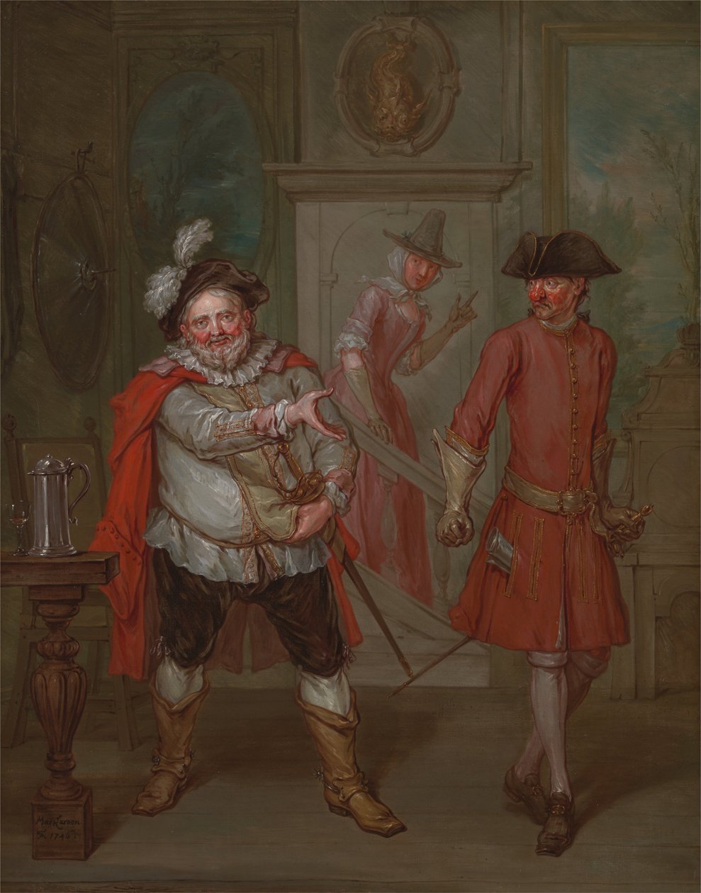 Scena z "Henryka IV, część I" Szekspira autorstwa Marcellus Laroon the Younger