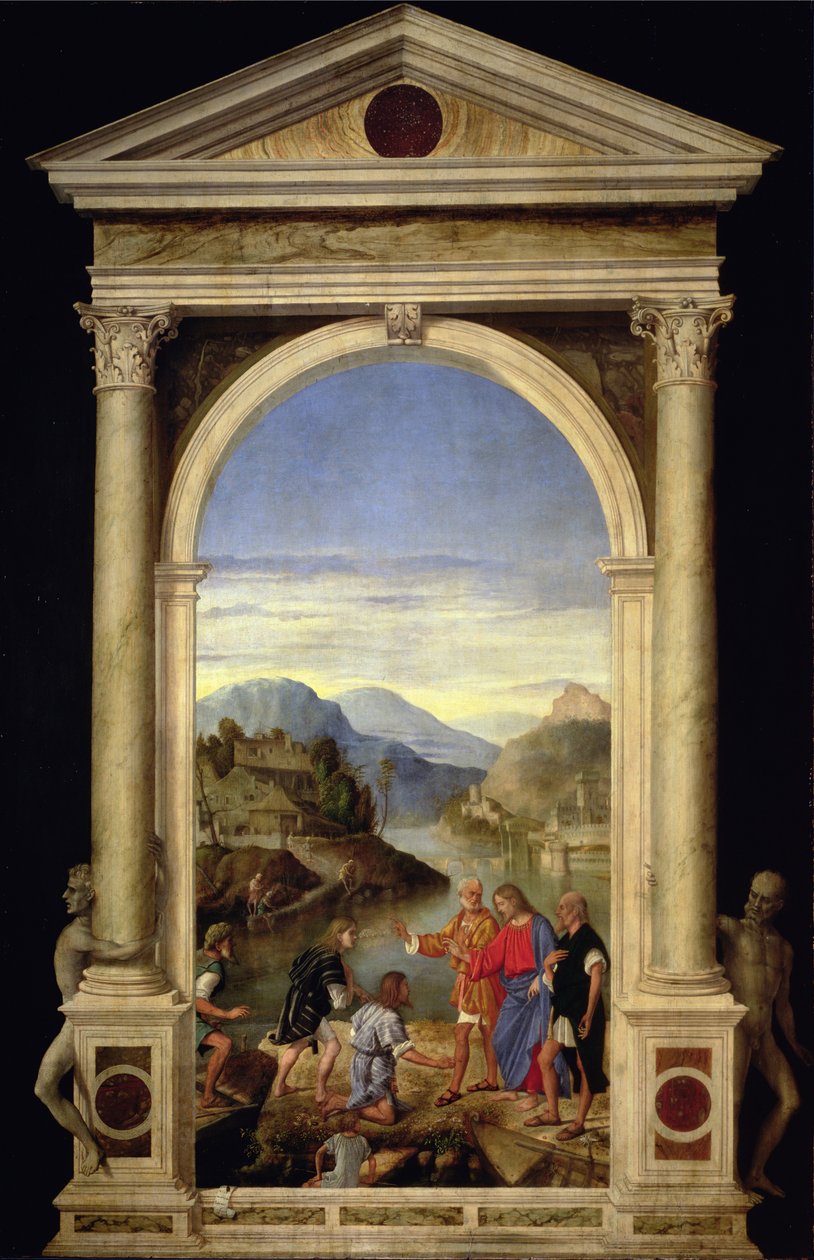 Namaszczenie synów Zebedeusza Jakuba i Jana, 1515 (panel) autorstwa Marco Basaiti