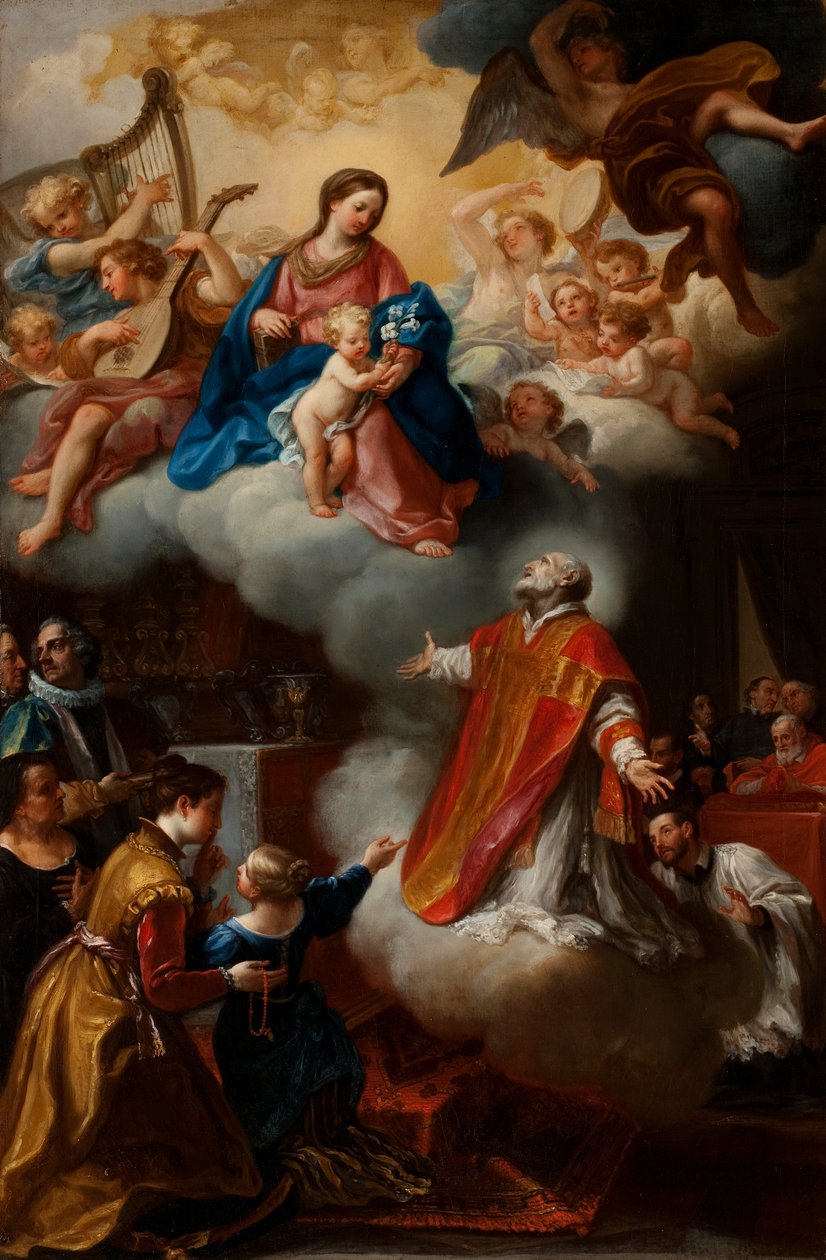 Wizja św. Filipa Neri, 1721 autorstwa Marco Benefial