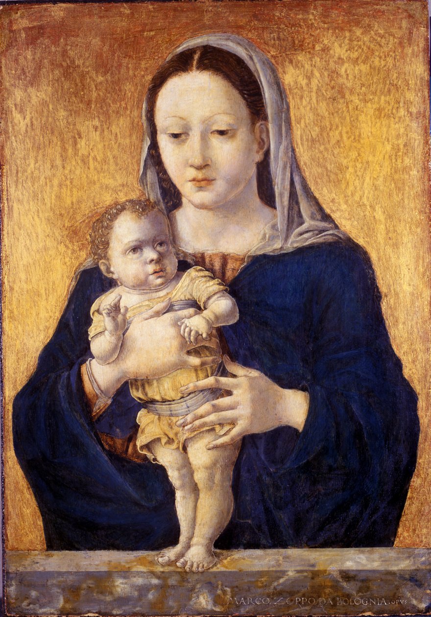 Madonna z Dzieciątkiem, ok. 1465 (tempera na drewnie) autorstwa Marco Zoppo