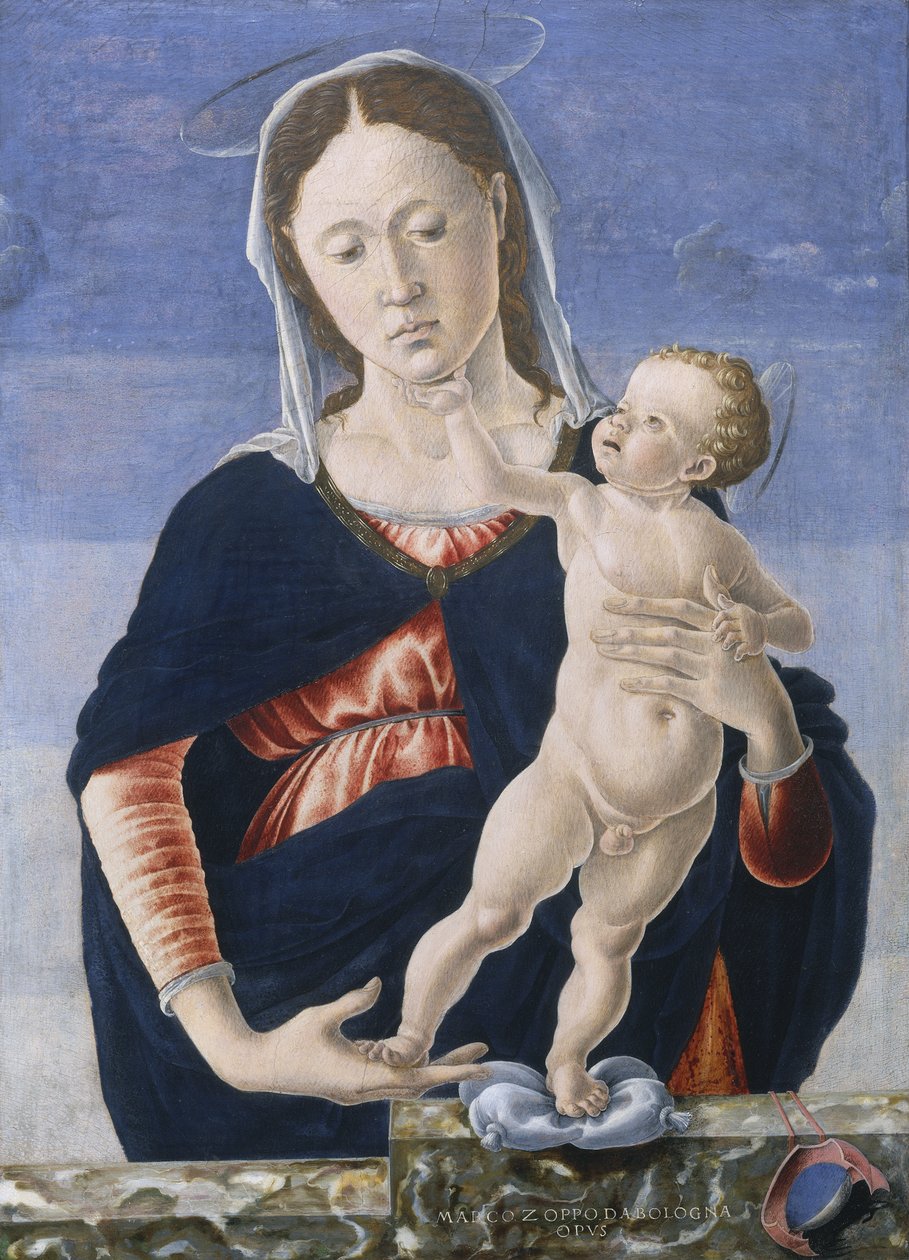 Madonna z Dzieciątkiem, ok. 1467-8 (tempera na desce z topoli) autorstwa Marco Zoppo
