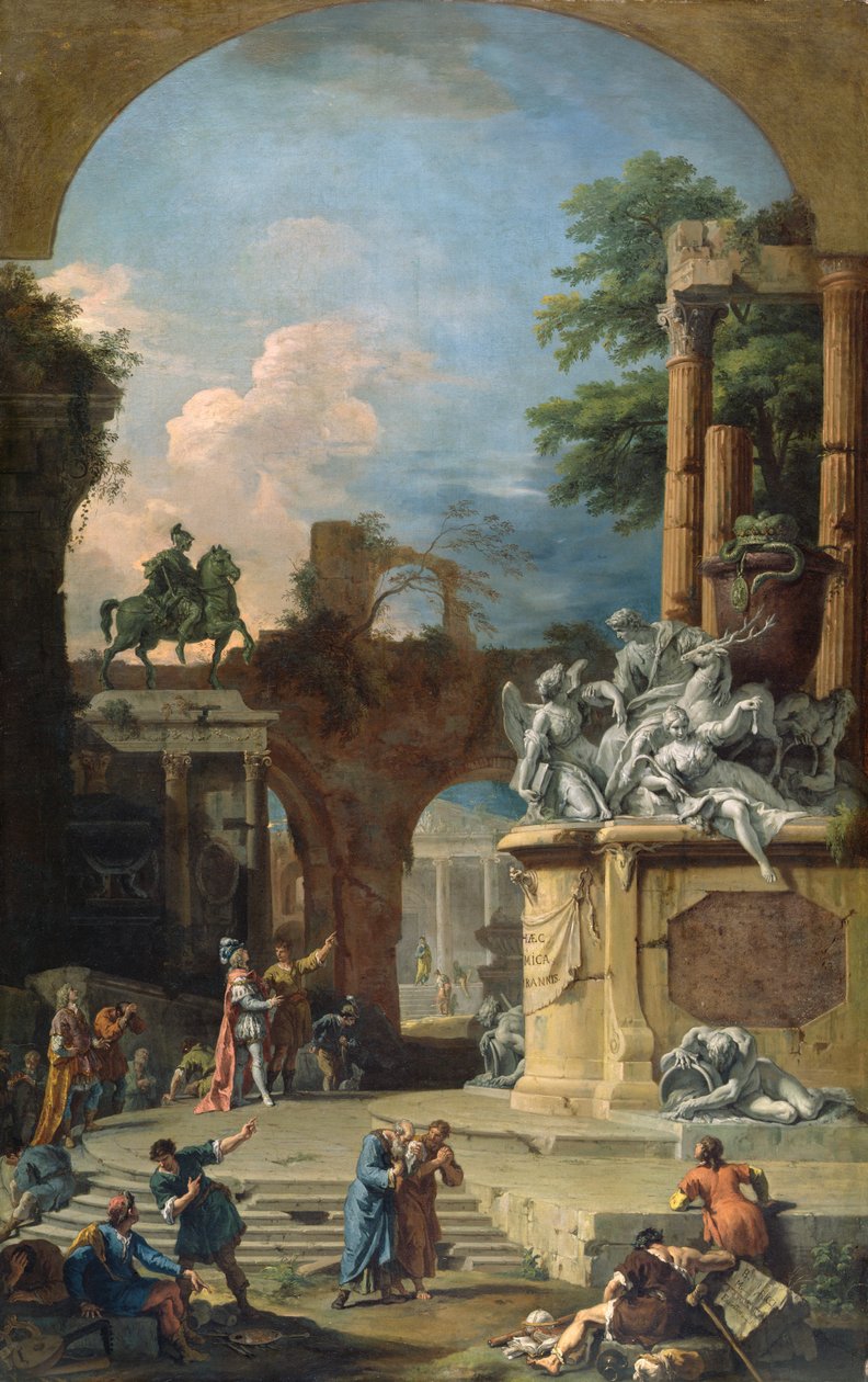 Grób alegoryczny 1. księcia Devonshire, ok. 1725 r. autorstwa Sebastiano Ricci