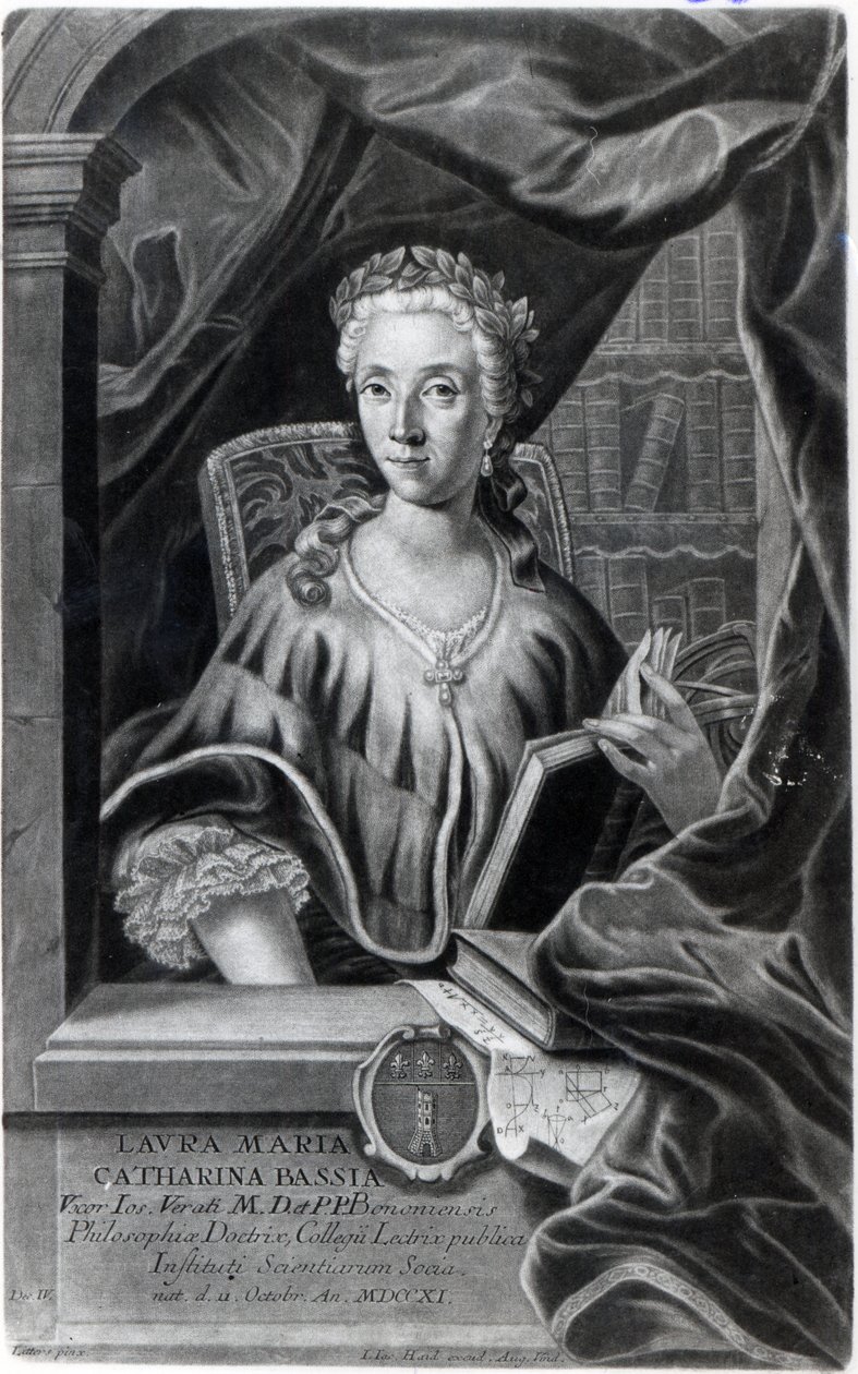 Laura Maria Caterina Bassi, grawerowane przez Johanna Jakoba Haid autorstwa Marco Alvise Pitteri