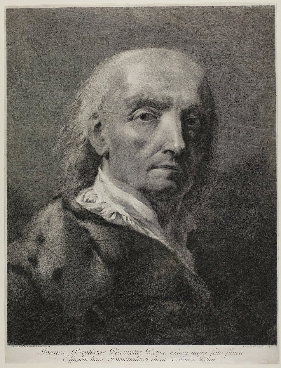 Portret malarza Giovanniego Battisty Piazzetty autorstwa Marco Alvise Pitteri