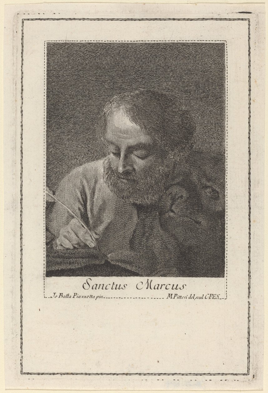 Święty Marek autorstwa Marco Alvise Pitteri after Giovanni Battista Piazzetta