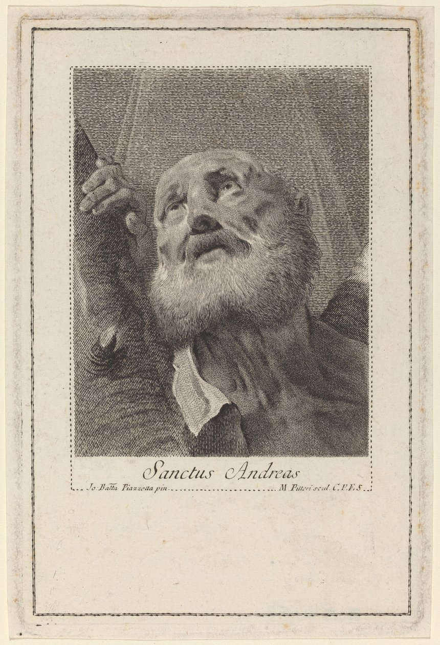 Święty Andrzej autorstwa Marco Alvise Pitteri after Giovanni Battista Piazzetta