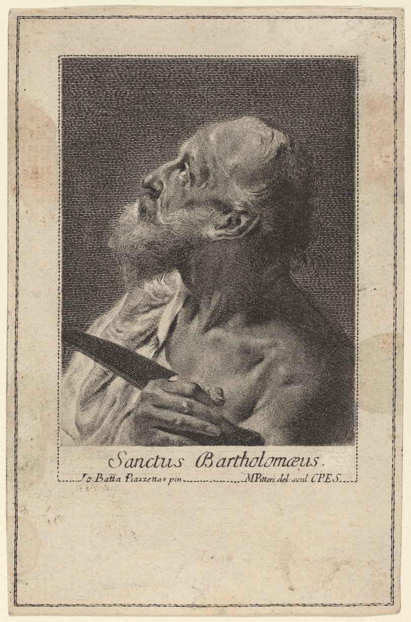 św. Bartłomieja autorstwa Marco Alvise Pitteri after Giovanni Battista Piazzetta