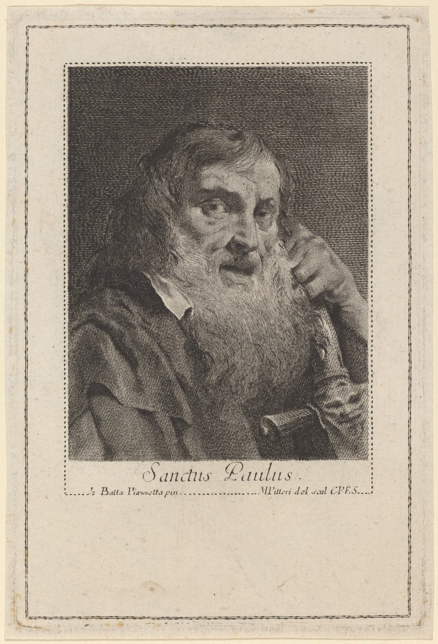 Święty Paweł autorstwa Marco Alvise Pitteri after Giovanni Battista Piazzetta