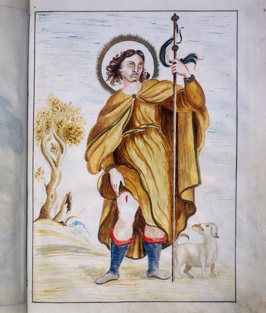 Iluminacja z „Buli Agregazione auta della Venerabile Archiconfraternita di San Rocco w Rzymie autorstwa Marco Antonio Binarelli