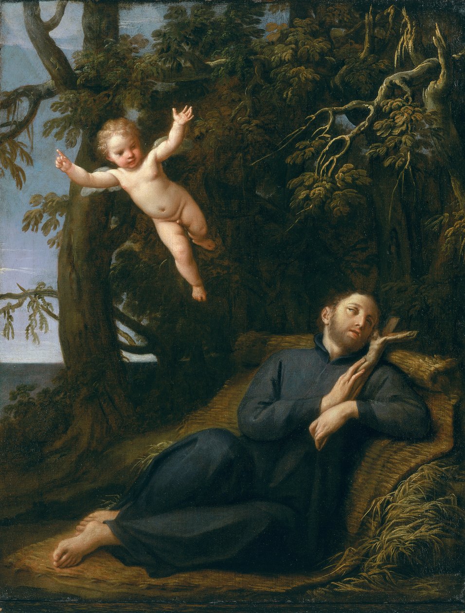 Św. Franciszek na pustyni (olej na płótnie) autorstwa Marcantonio Franceschini
