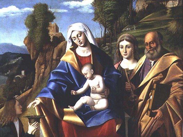 M.5 Dziewica z Dzieciątkiem ze świętymi, ok. 1510 autorstwa Marco Basaiti