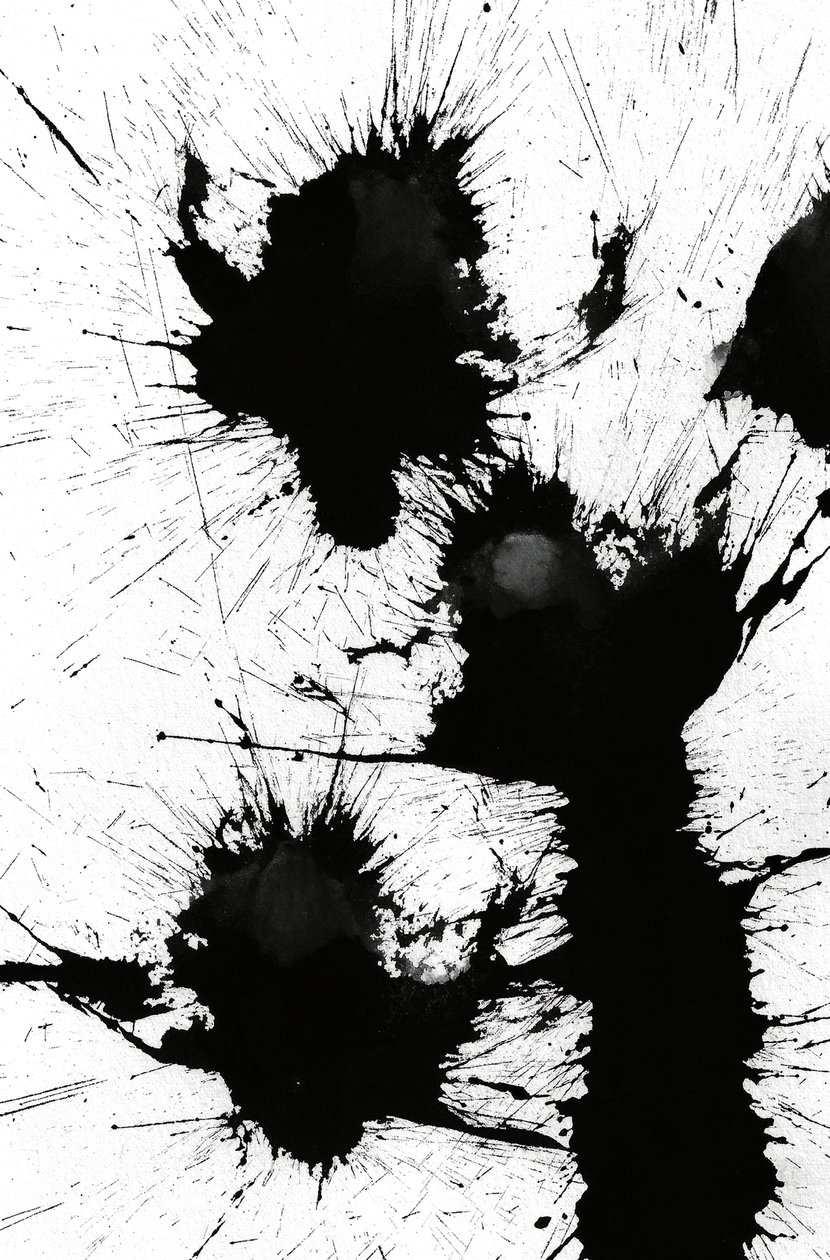 Kleks, 2014 (tusz na papierze) autorstwa Marco Campedelli