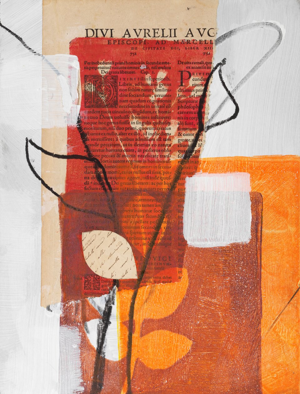 Kolaż z kalią, 2024 (mixed media) autorstwa Marco Campedelli
