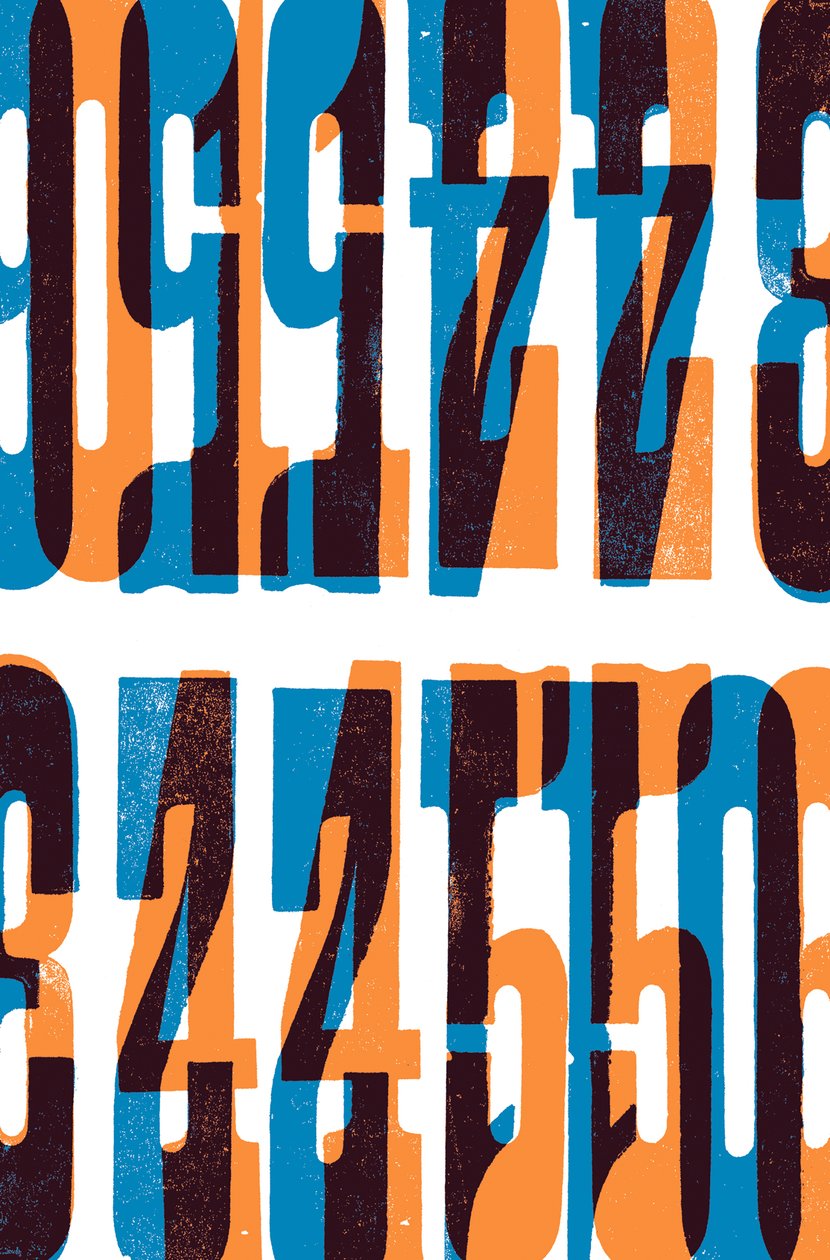 Numbers, 2014 (druk drzeworytniczy) autorstwa Marco Campedelli
