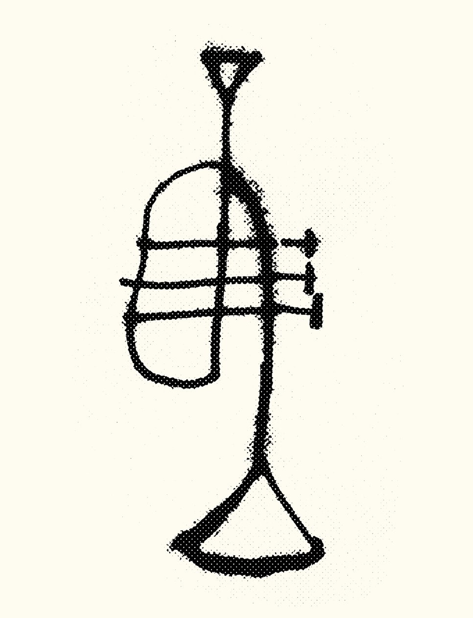 Trąbka, 2019 (sitodruk) autorstwa Marco Campedelli