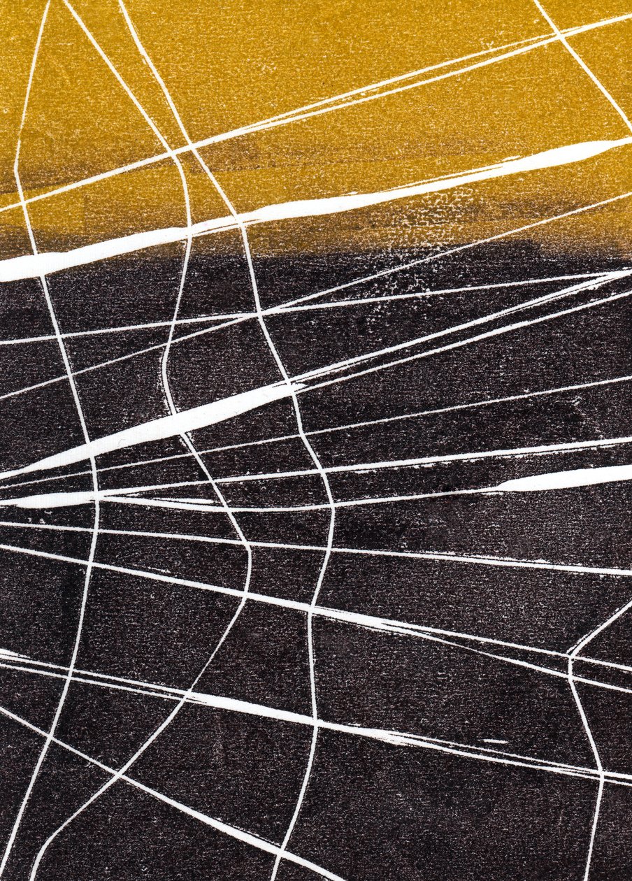 Bez tytułu, 2024 (linoleum na papierze) autorstwa Marco Campedelli