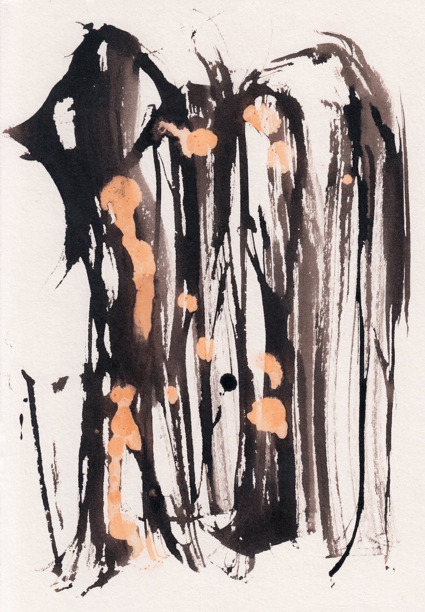 Wabi Sabi, 2018 (tusz i wybielacz na papierze) autorstwa Marco Campedelli