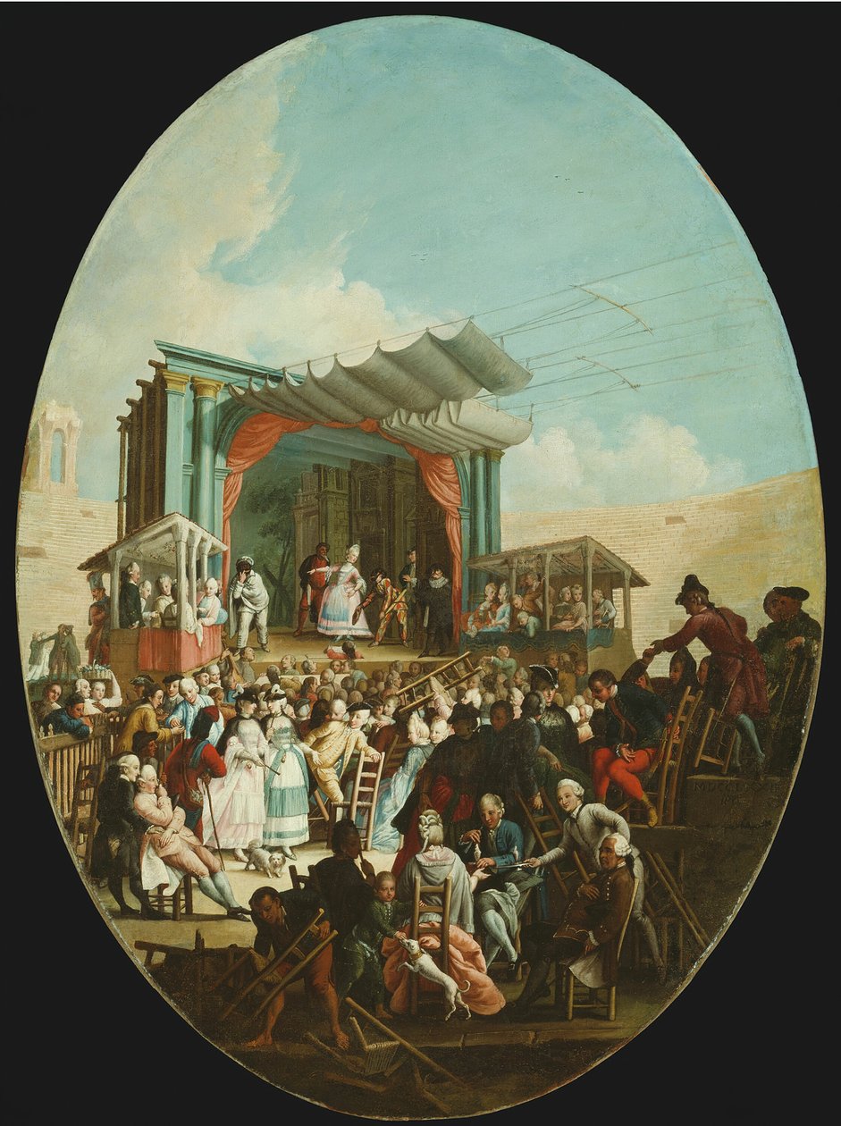 Komedia włoska w Weronie, 1772. autorstwa Marco Marcola