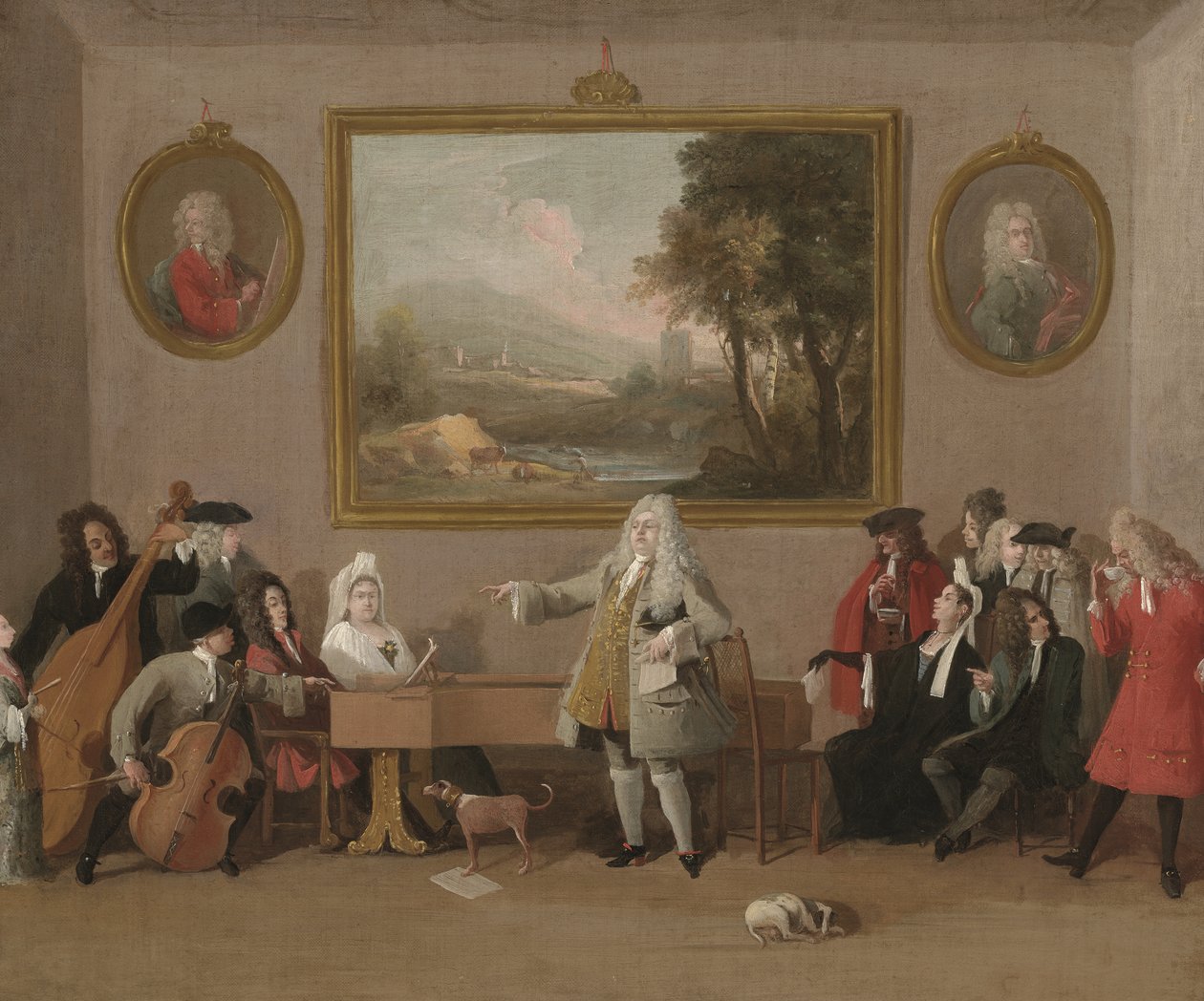 Próba operowa, przed 1771 (olej na płótnie) autorstwa Marco Ricci