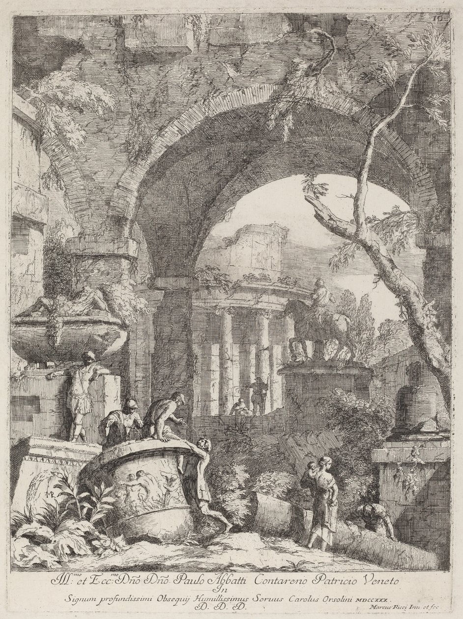 Capriccio: Ruiny autorstwa Marco Ricci
