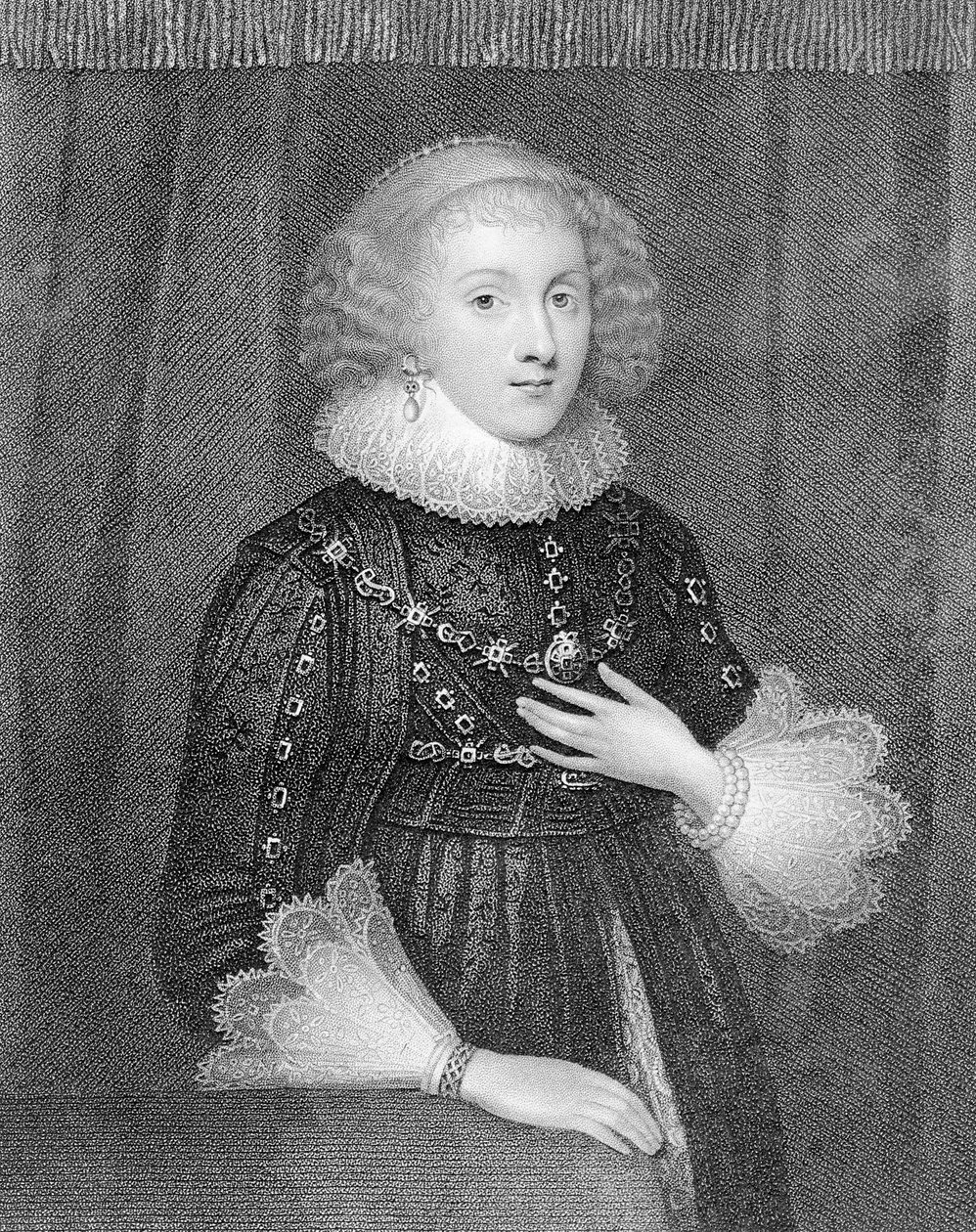 Mary Sidney, hrabina Pembroke, grawerowane przez W.J.Fry autorstwa Marcus Garret Gheeraerts the Younger