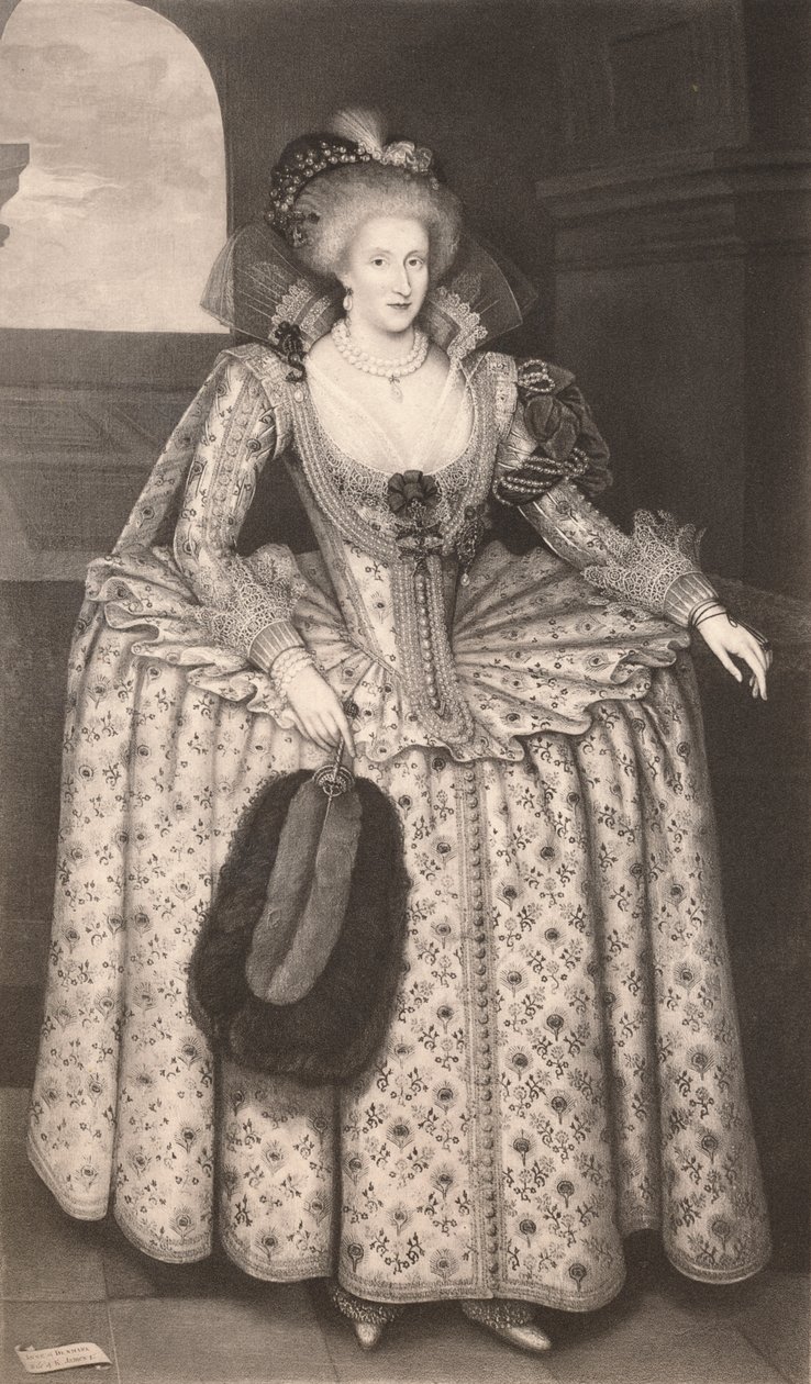Królowa Anna duńska, 1611-1614, 1904 autorstwa Marcus Garret Gheeraerts the Younger
