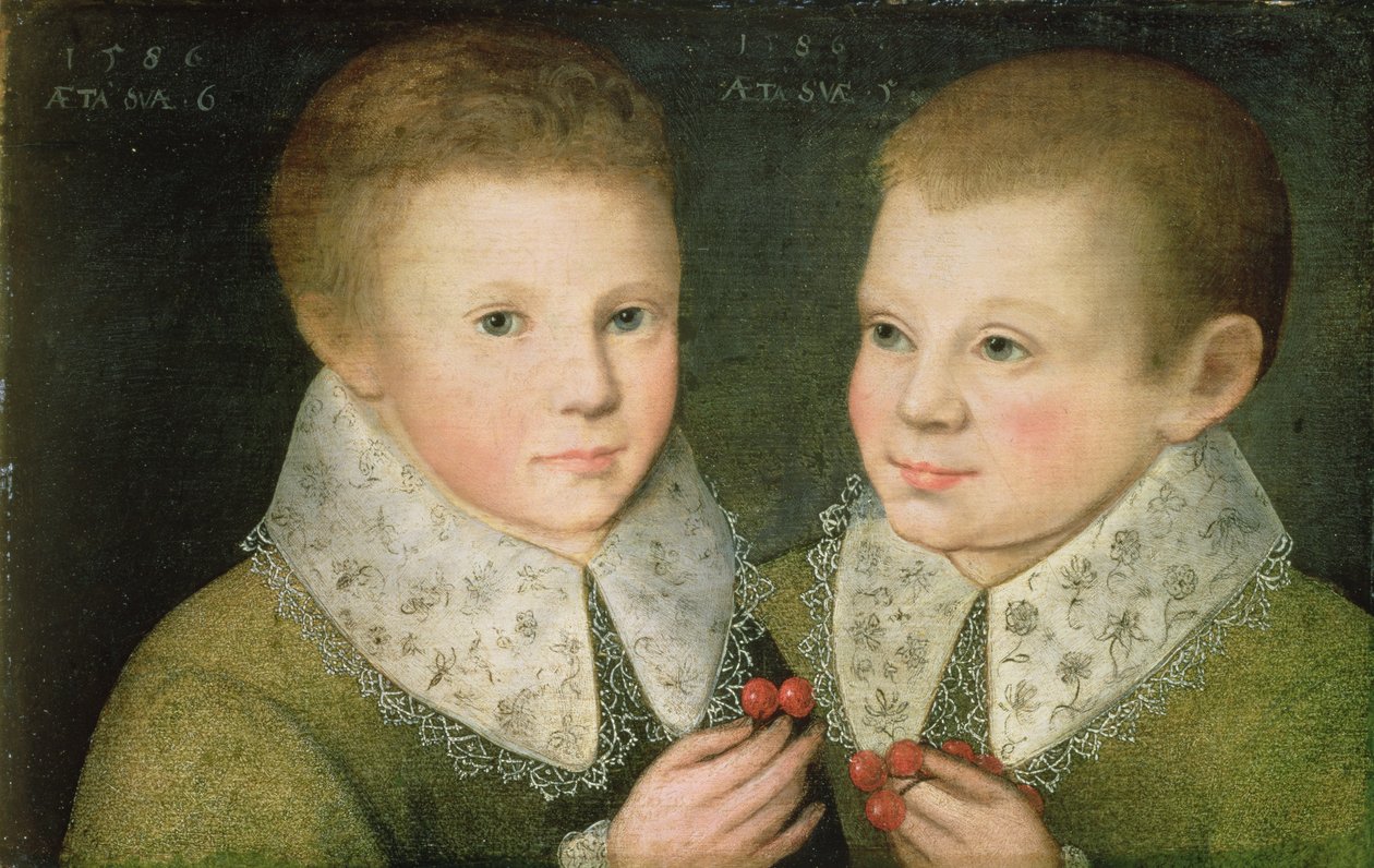 Portret dwóch braci, 1586 autorstwa Marcus Gheeraerts