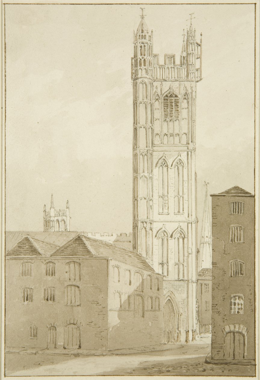 Kościół św. Szczepana (ołówek i akwarela na papierze) autorstwa Marcus H. Homes