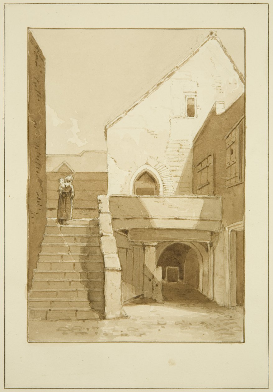 Czarni, czyli Dominikanie, Bracia, Merchant Street (ołówek i akwarela na papierze) autorstwa Marcus H. Homes