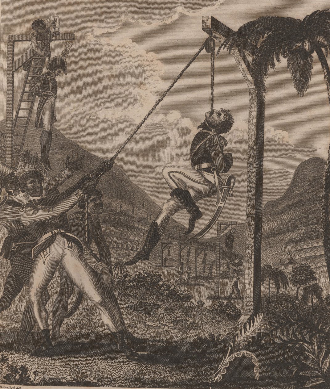 Rewolucja haitańska. Bunt niewolników w nocy 21 sierpnia 1791, 1805. autorstwa Marcus Rainsford