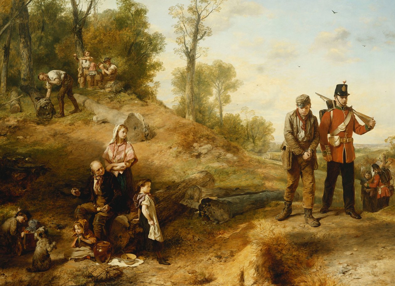 Praca i bumelowanie- „Anglia oczekuje, że każdy człowiek wykona swój obowiązek”, 1864 autorstwa Marcus Stone