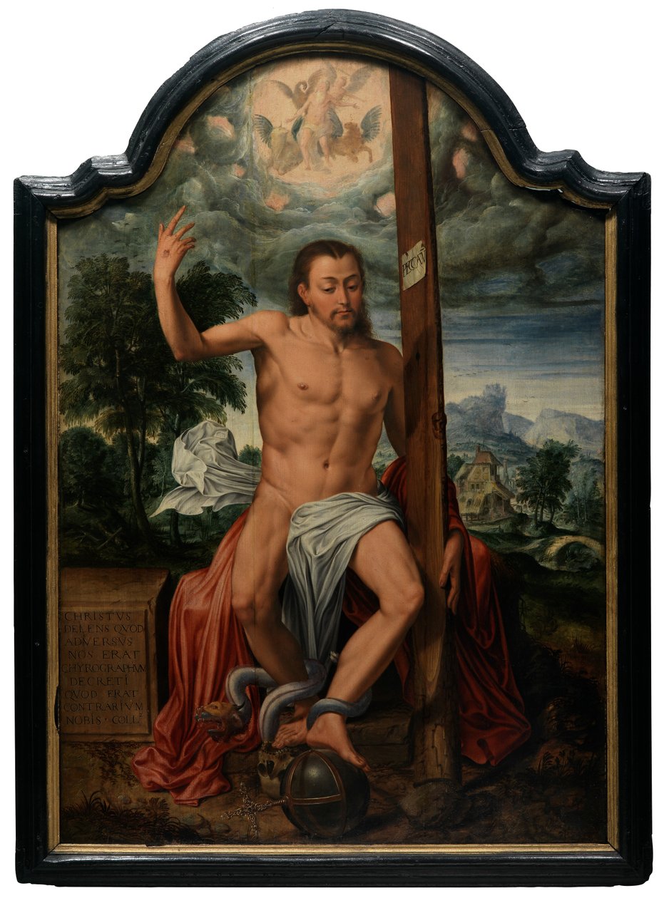 Chrystus triumfujący (olej na desce) autorstwa Marcus the Elder Gheeraerts