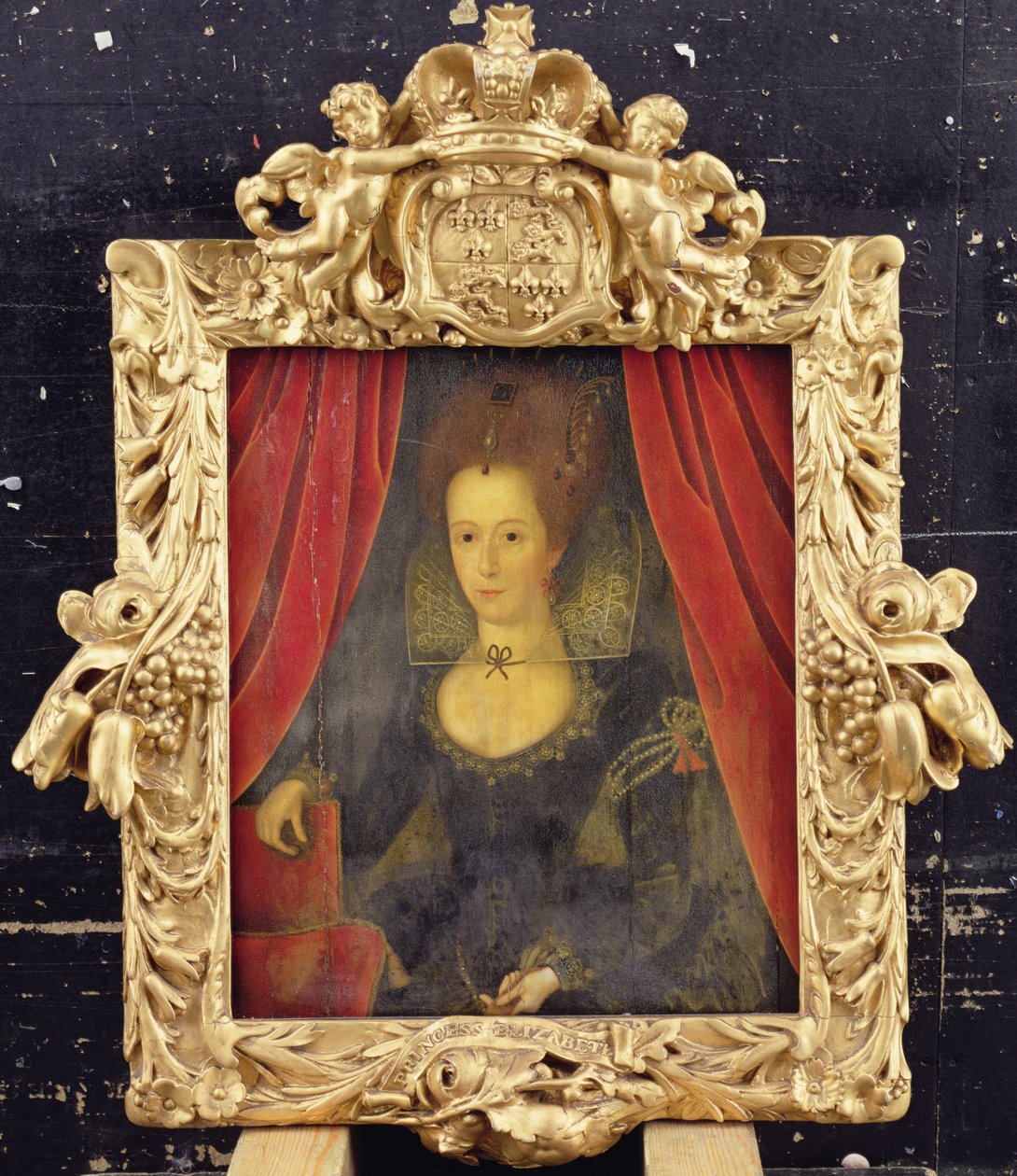Portret damy, o której mówi się, że jest księżniczką Elżbietą, ok. 1560 (olej na desce) autorstwa Marcus the Younger (follower of) Gheeraerts