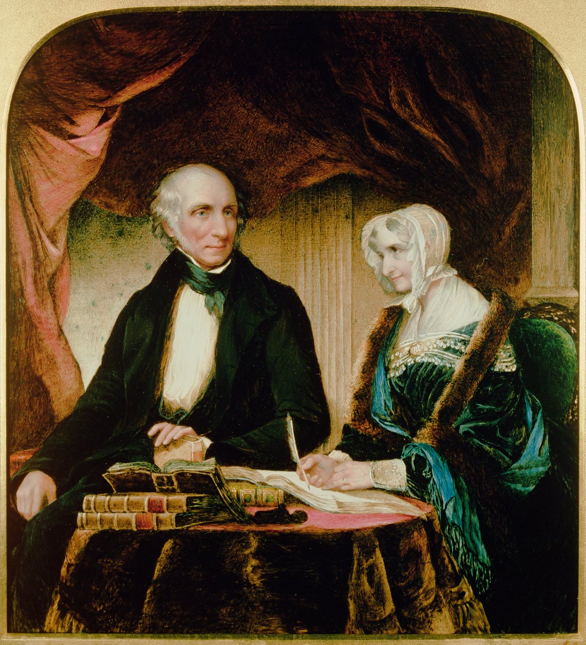Portret Williama i Mary Wordsworthów, 1839 autorstwa Margaret Gillies