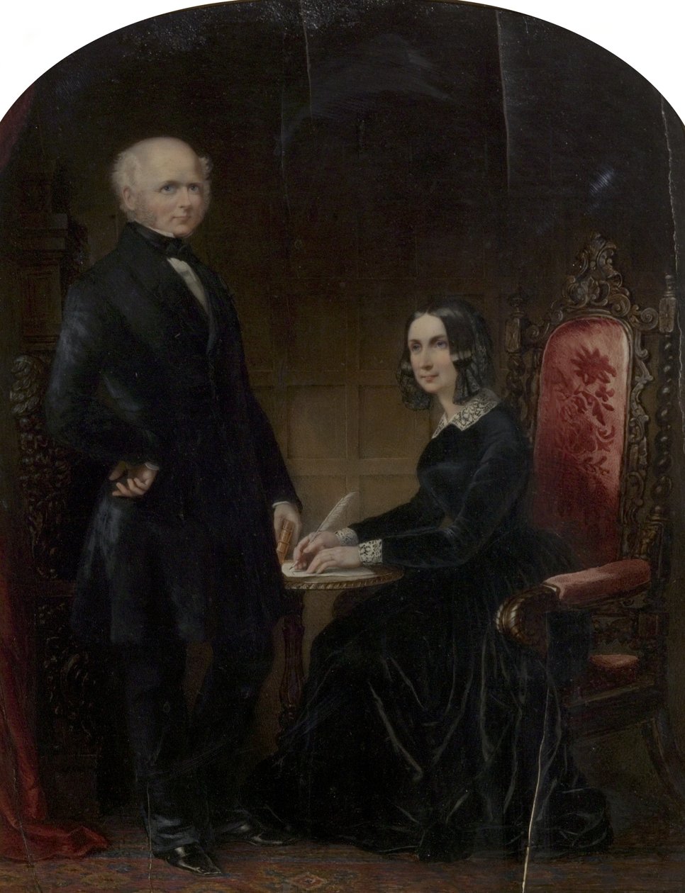 William i Mary Howitt autorstwa Margaret Gillies