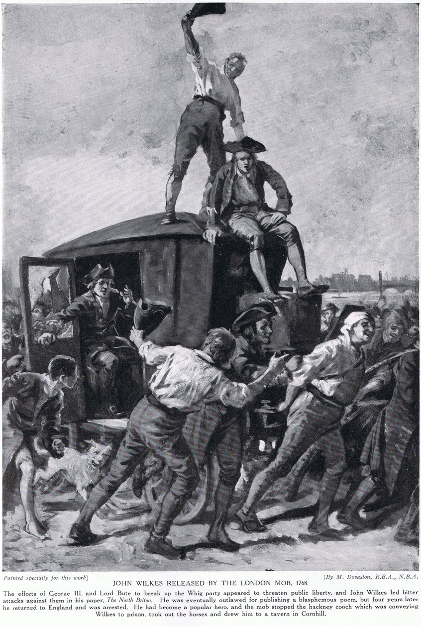 John Wilkes uwolniony przez londyńską mafię autorstwa Margaret (after) Dovaston