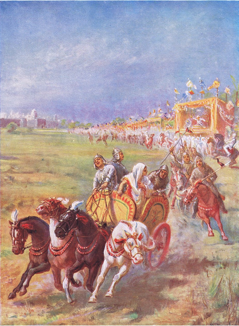 Punkt zwrotny w historii Indii (kolorowa litografia) autorstwa Margaret Dovaston