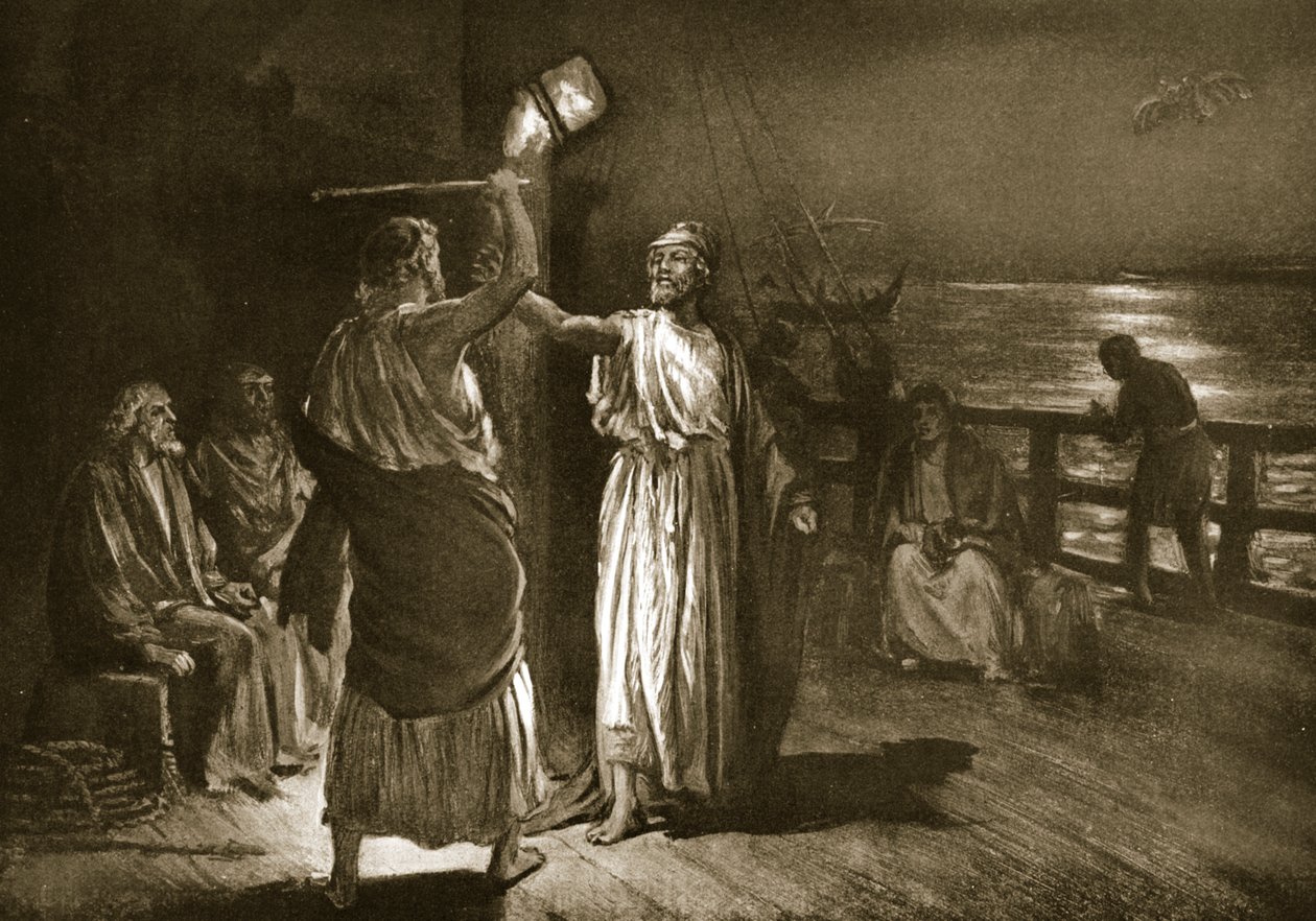 "Uderz, ale mnie wysłuchaj", ilustracja z "Historii narodów" Hutchinsona autorstwa Margaret Dovaston