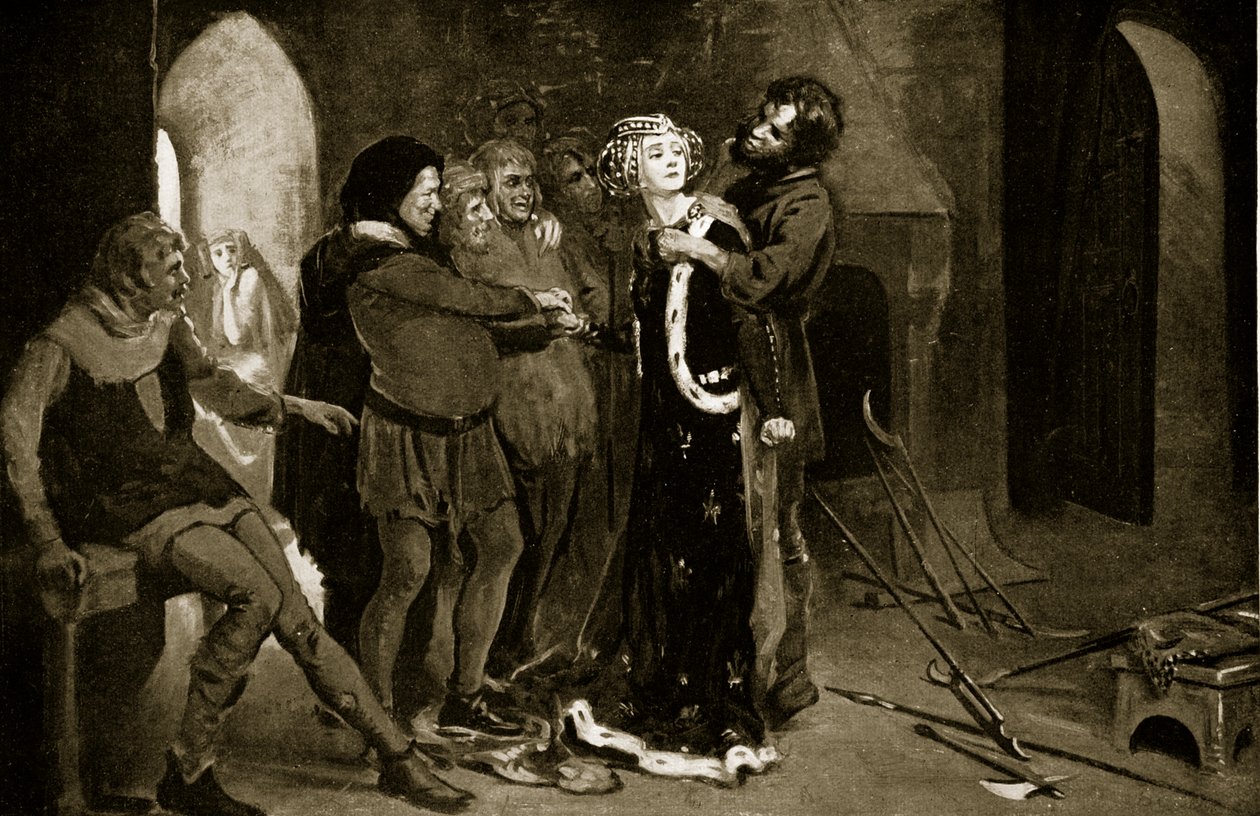 "Fair Maid of Kent" całowana przez powstańców, ilustracja z "Hutchinson