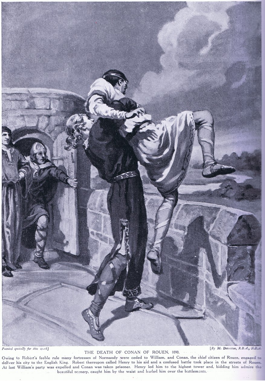 Śmierć Conana z Rouen AD1090 autorstwa Margaret Dovaston