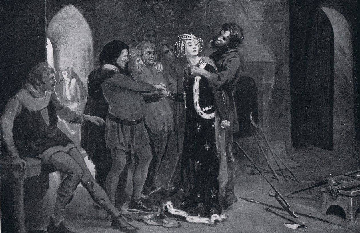Piękna panna z Kentu pocałowana przez powstańców AD1381 autorstwa Margaret Dovaston