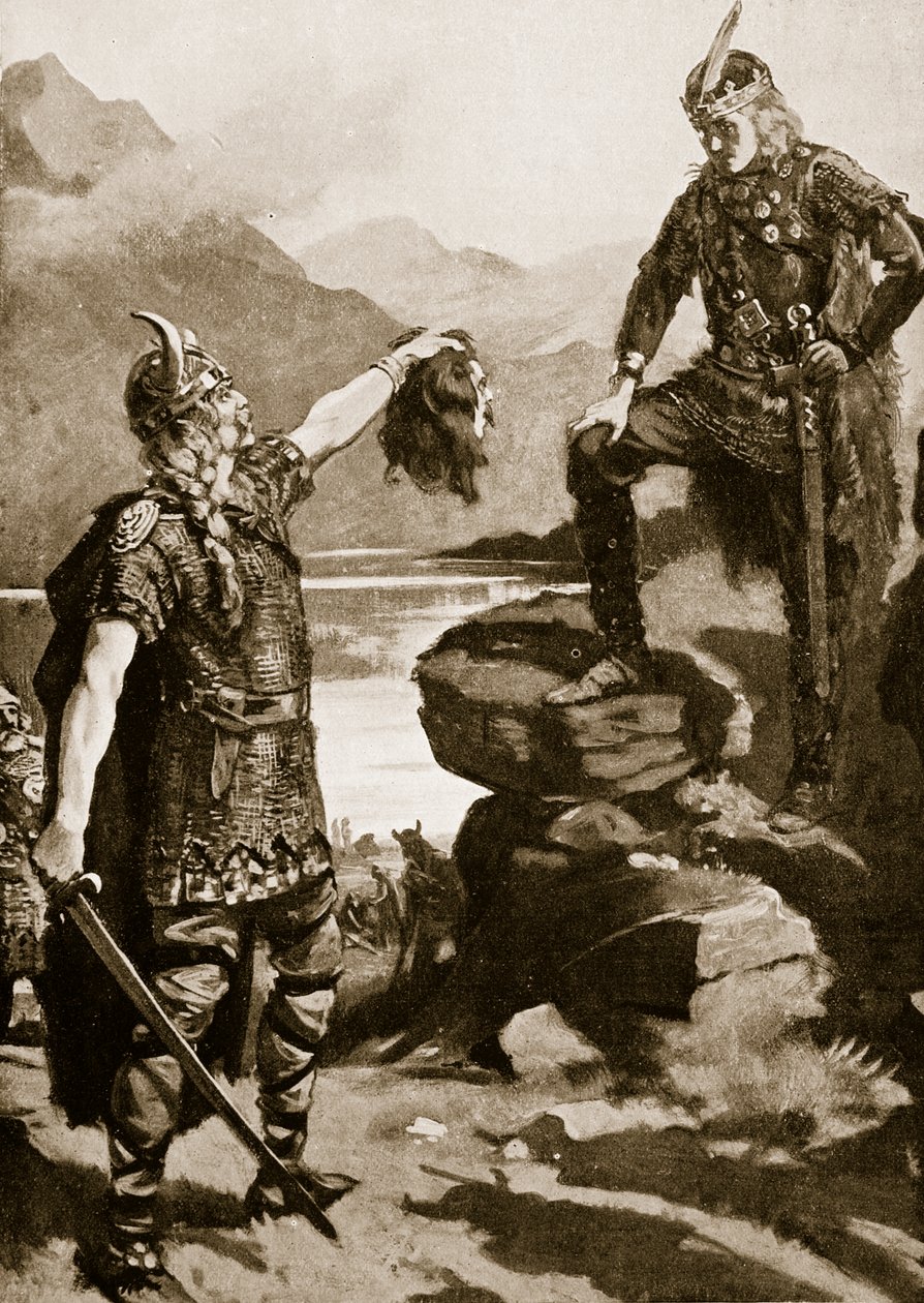 Głowa Donalda Macwilliama przedstawiona Aleksandrowi II, ilustracja z "Hutchinson