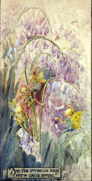 Pierścień Joy Bells (akwarela na pokładzie) autorstwa Margaret E. Bayliss