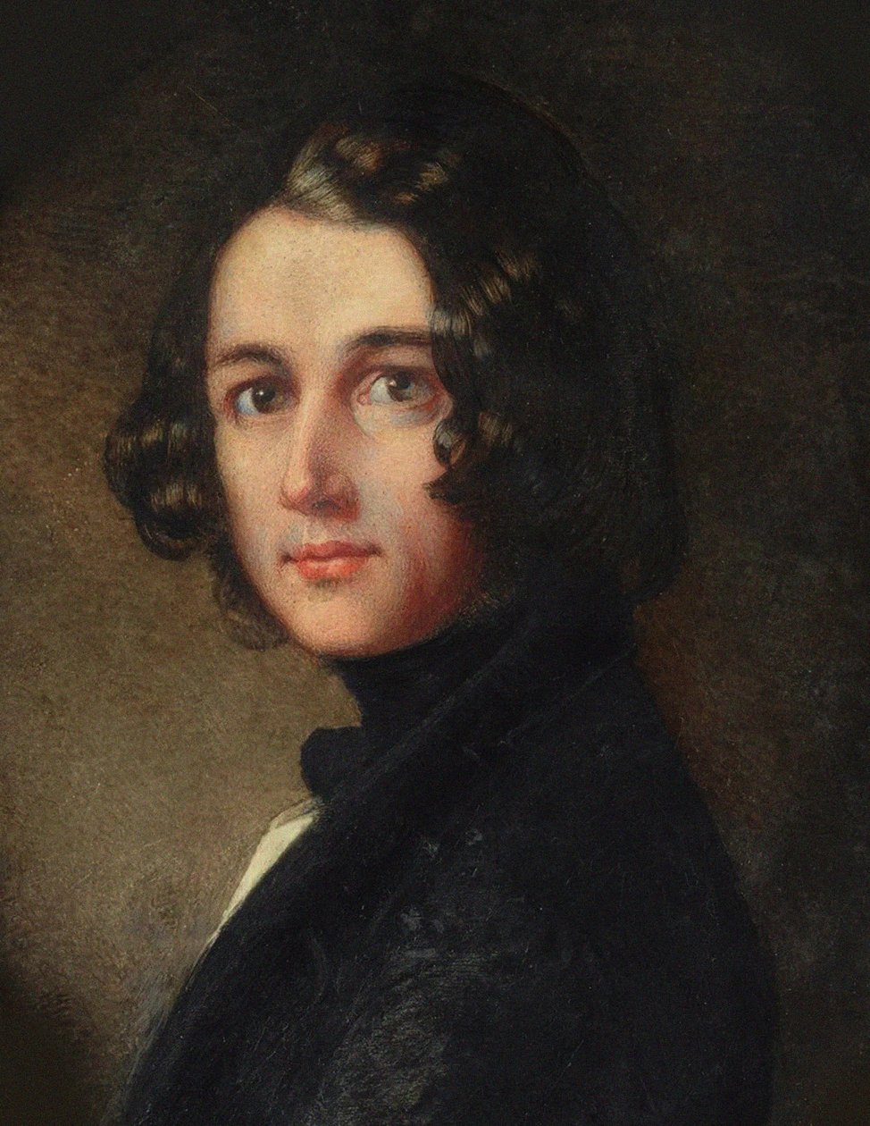 Portret Karola Dickensa Szczegół, 1843. autorstwa Margaret Gillies