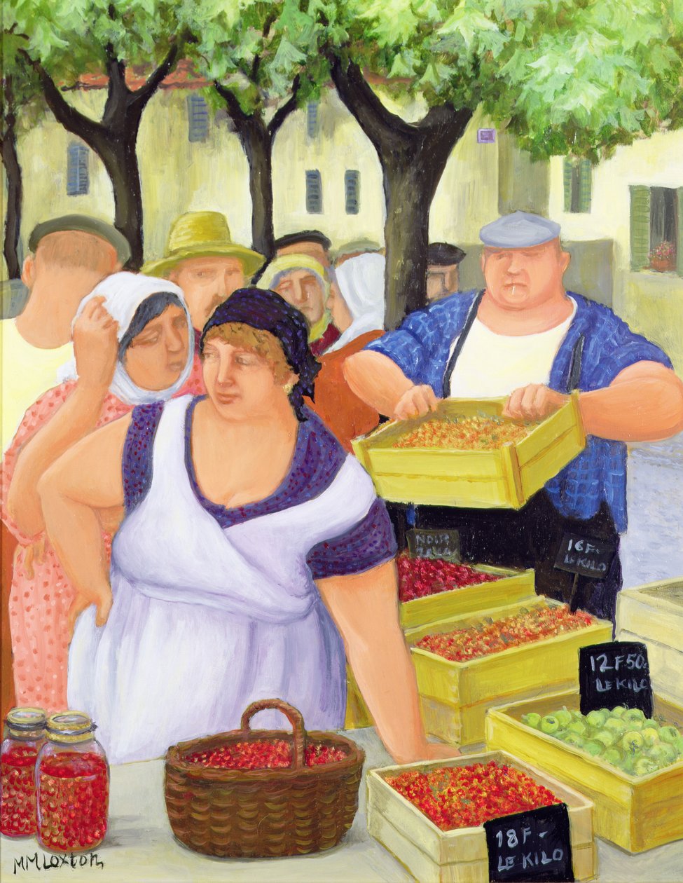 Rynek (olej na płótnie) autorstwa Margaret Loxton