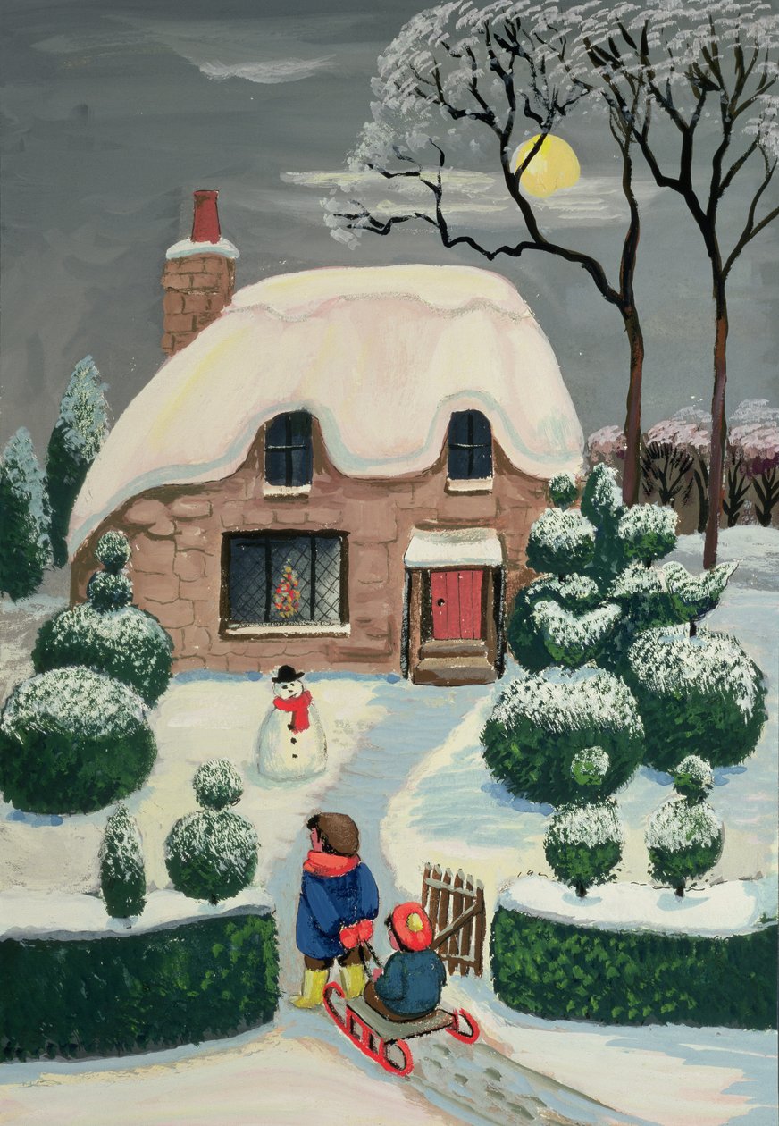 Zjazd na sankach autorstwa Margaret Loxton