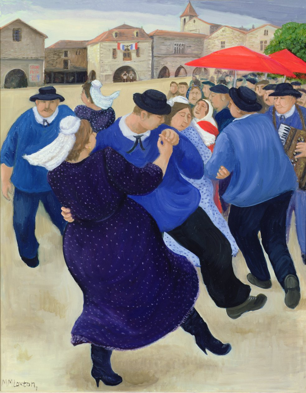 Festyn wiejski, Burgundia autorstwa Margaret Loxton