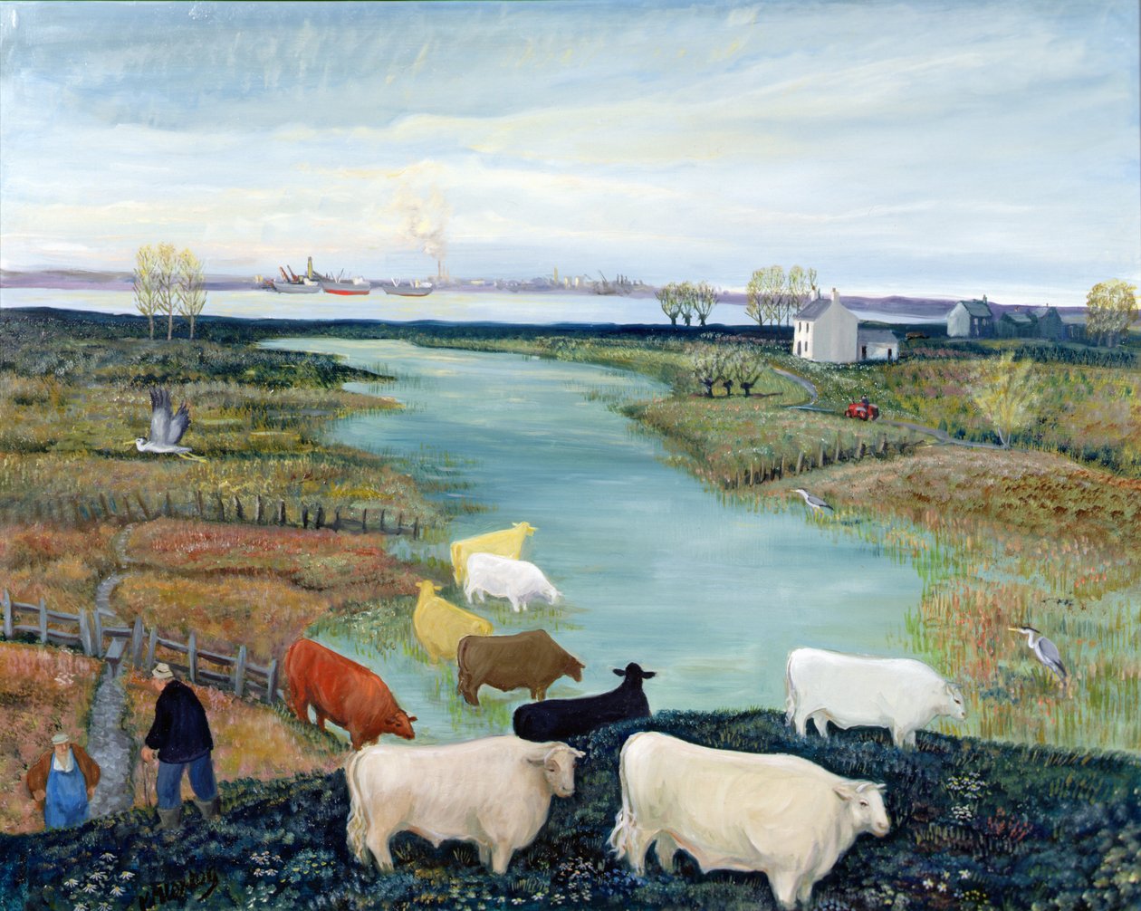 Wiatrak Creek (olej na płótnie) autorstwa Margaret Loxton