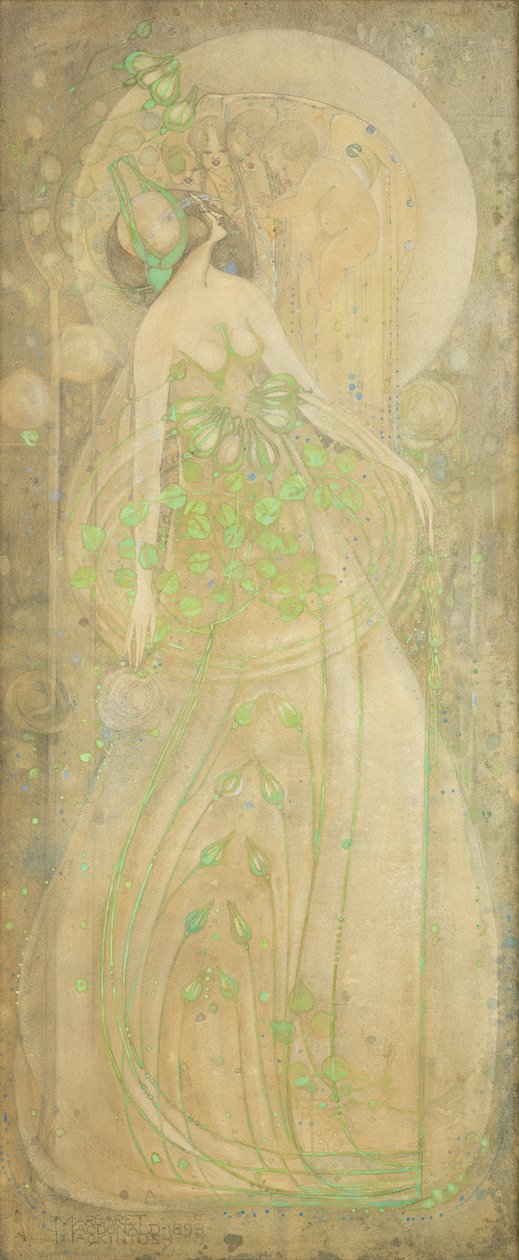 Czerwcowa róża autorstwa Margaret MacDonald Mackintosh